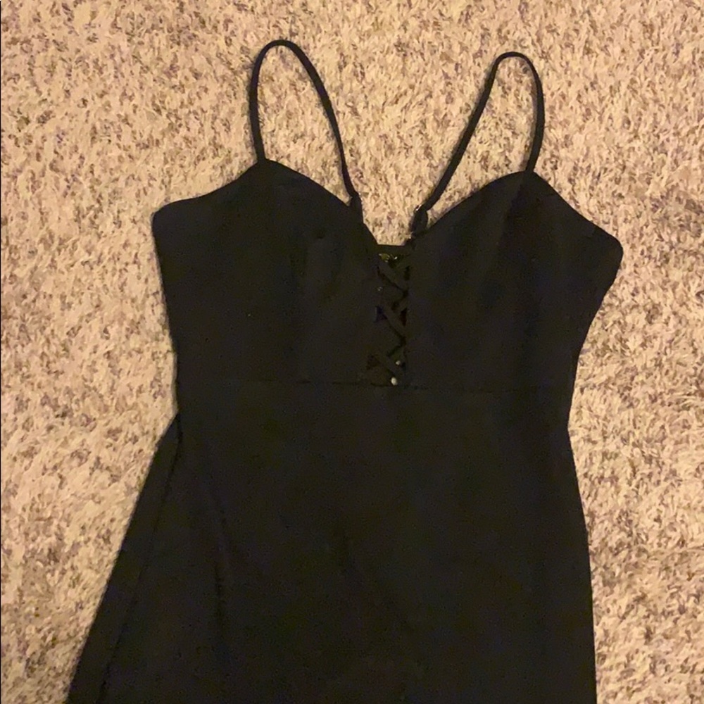Bebe Black Mini Bodycon Dress with Cutout Detail
